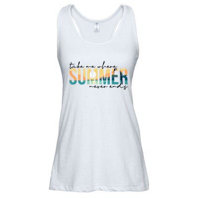 Take Me Where Summer Never Ends Ladies Essential Flowy Tank