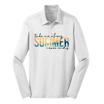 Take Me Where Summer Never Ends Silk Touch Performance Long Sleeve Polo