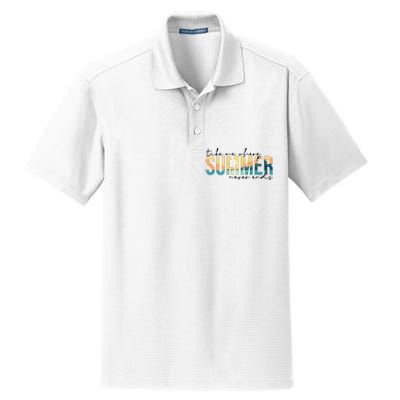 Take Me Where Summer Never Ends Dry Zone Grid Polo