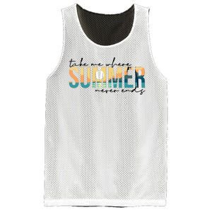 Take Me Where Summer Never Ends Mesh Reversible Basketball Jersey Tank