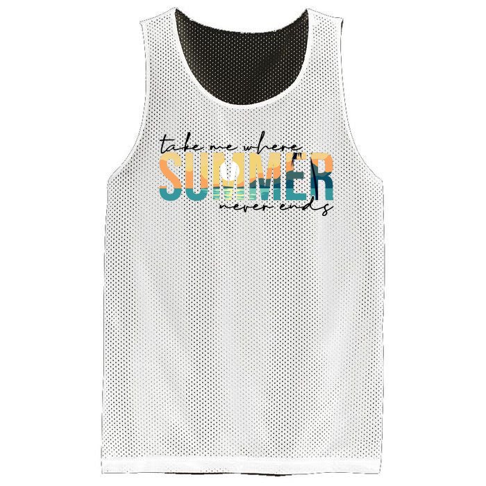 Take Me Where Summer Never Ends Mesh Reversible Basketball Jersey Tank