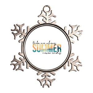 Take Me Where Summer Never Ends Metallic Star Ornament