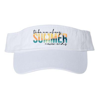 Take Me Where Summer Never Ends Valucap Bio-Washed Visor