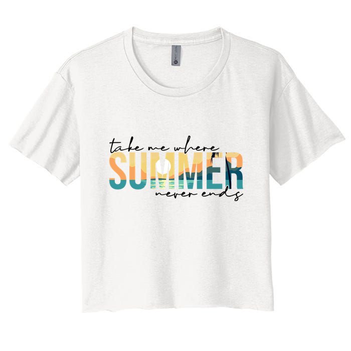 Take Me Where Summer Never Ends Crop Top