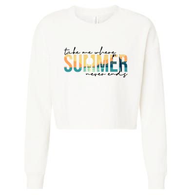 Take Me Where Summer Never Ends Cropped Pullover Crew