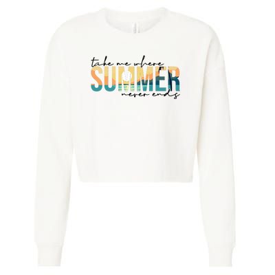 Take Me Where Summer Never Ends Cropped Pullover Crew