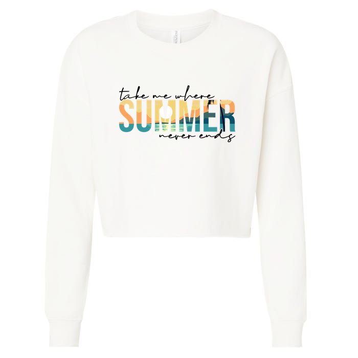 Take Me Where Summer Never Ends Cropped Pullover Crew
