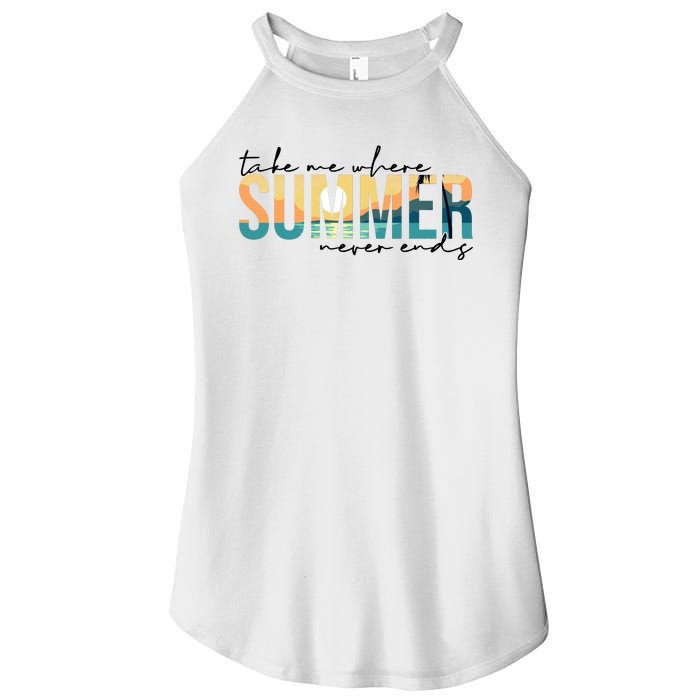 Take Me Where Summer Never Ends Women’s Perfect Tri Rocker Tank