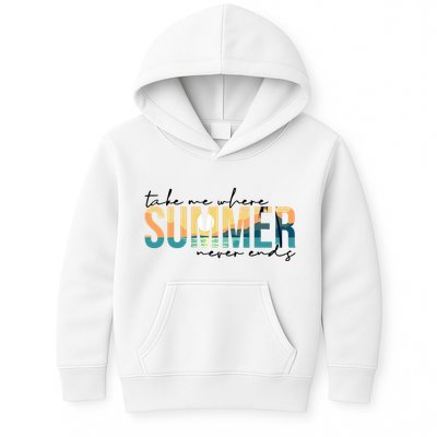 Take Me Where Summer Never Ends Kids Hoodie
