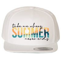 Take Me Where Summer Never Ends Wool Snapback Cap