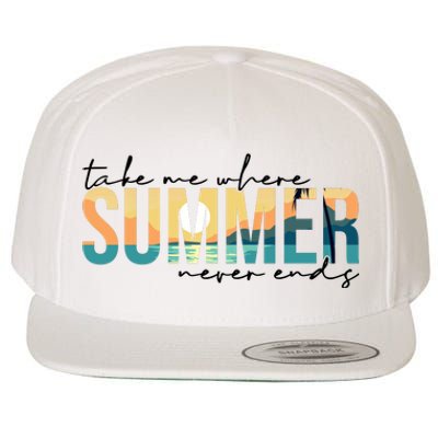 Take Me Where Summer Never Ends Wool Snapback Cap