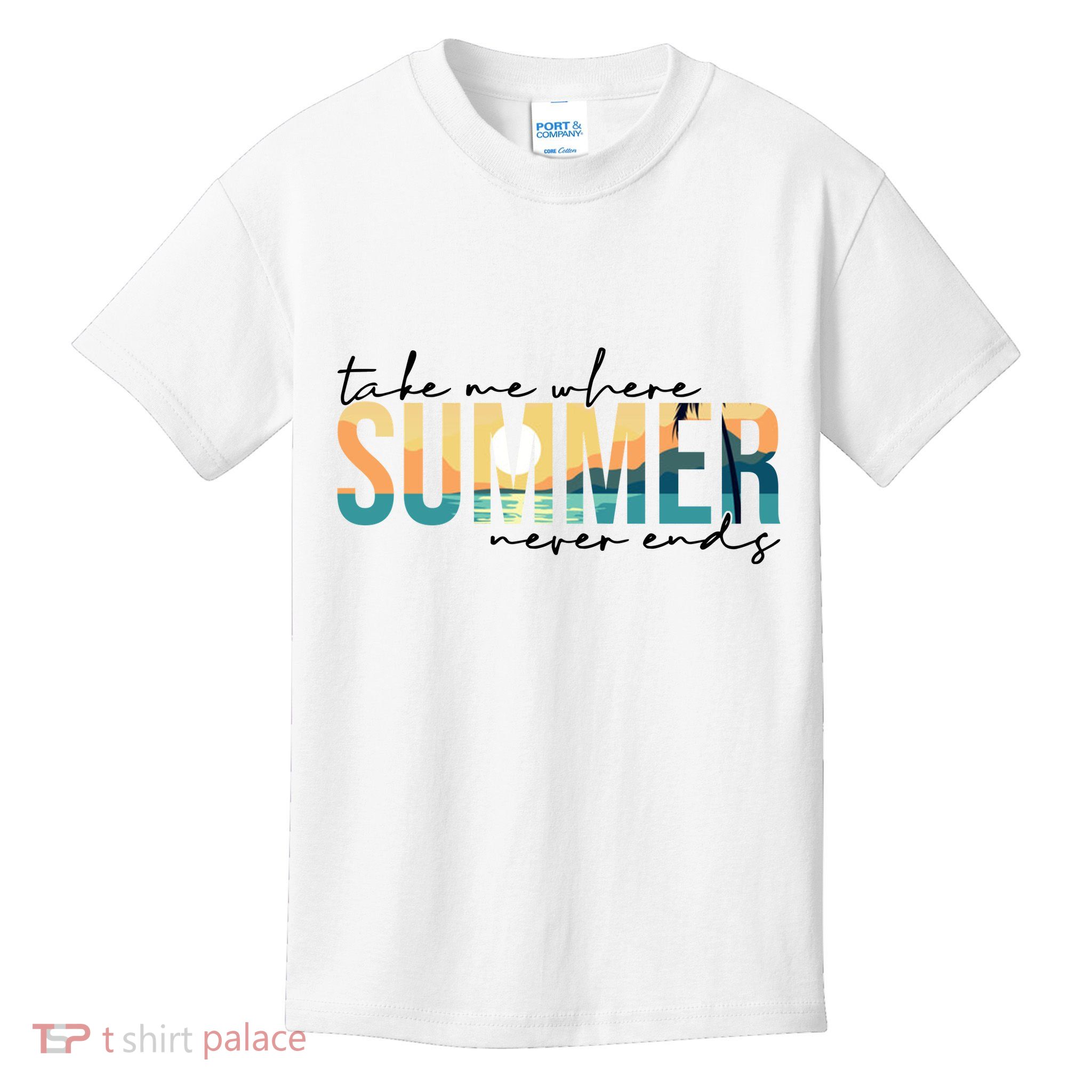 Take Me Where Summer Never Ends Kids T-Shirt