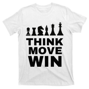 Think Move Win Chess Player Chess Board T-Shirt