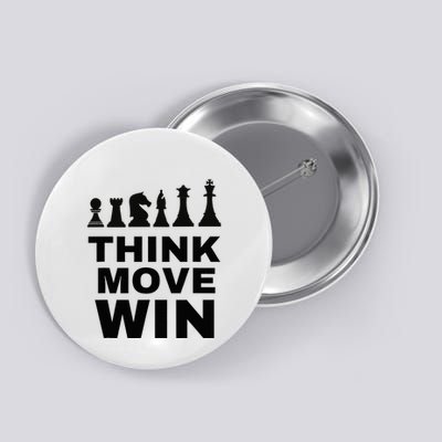 Think Move Win Chess Player Chess Board Button
