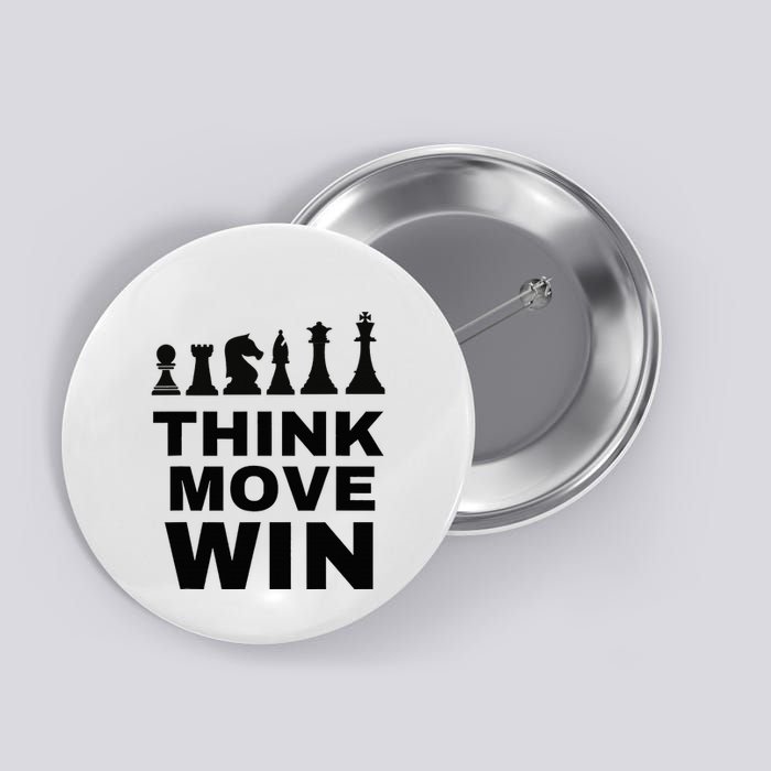 Think Move Win Chess Player Chess Board Button