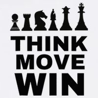 Think Move Win Chess Player Chess Board Button