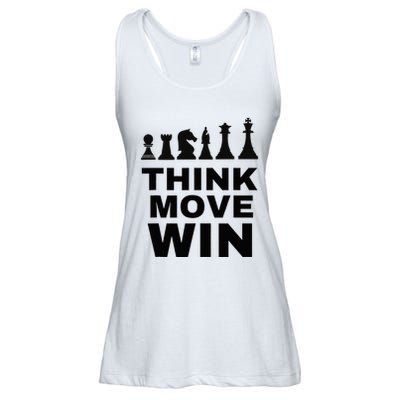 Think Move Win Chess Player Chess Board Ladies Essential Flowy Tank