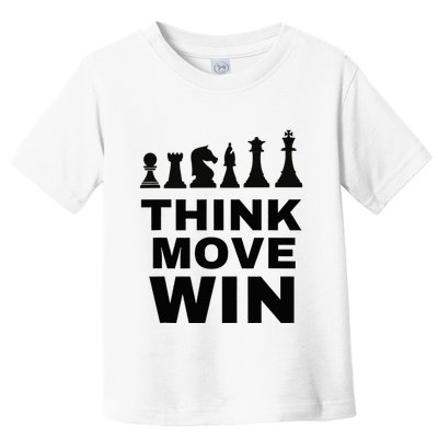 Think Move Win Chess Player Chess Board Toddler T-Shirt