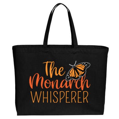 The Monarch Whisperer Cute Entomology Butterfly Cotton Canvas Jumbo Tote