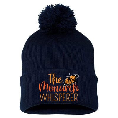 The Monarch Whisperer Cute Entomology Butterfly Pom Pom 12in Knit Beanie