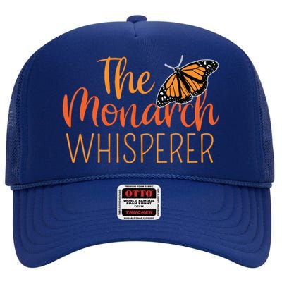 The Monarch Whisperer Cute Entomology Butterfly High Crown Mesh Back Trucker Hat