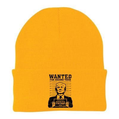 Trump Mugshot Wanted For Second Term 2024 Knit Cap Winter Beanie