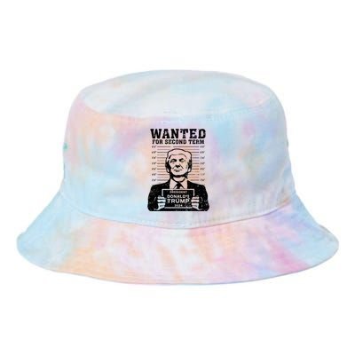 Trump Mugshot Wanted For Second Term 2024 Tie Dye Newport Bucket Hat