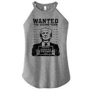 Trump Mugshot Wanted For Second Term 2024 Women's Perfect Tri Rocker Tank