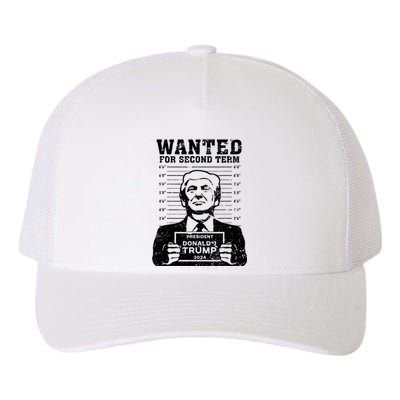 Trump Mugshot Wanted For Second Term 2024 Yupoong Adult 5-Panel Trucker Hat