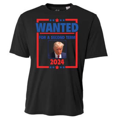 Trumps Mugshot Wanted For A Second Term 2024 President Cooling Performance Crew T-Shirt