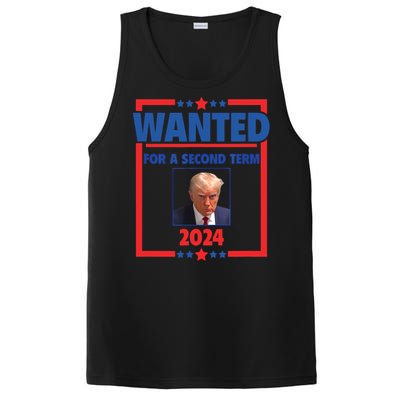 Trumps Mugshot Wanted For A Second Term 2024 President PosiCharge Competitor Tank