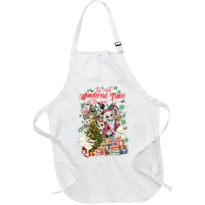 The Most Wonderful Time Of The Year Nightmare Christmas Jack And Sally Full-Length Apron With Pockets