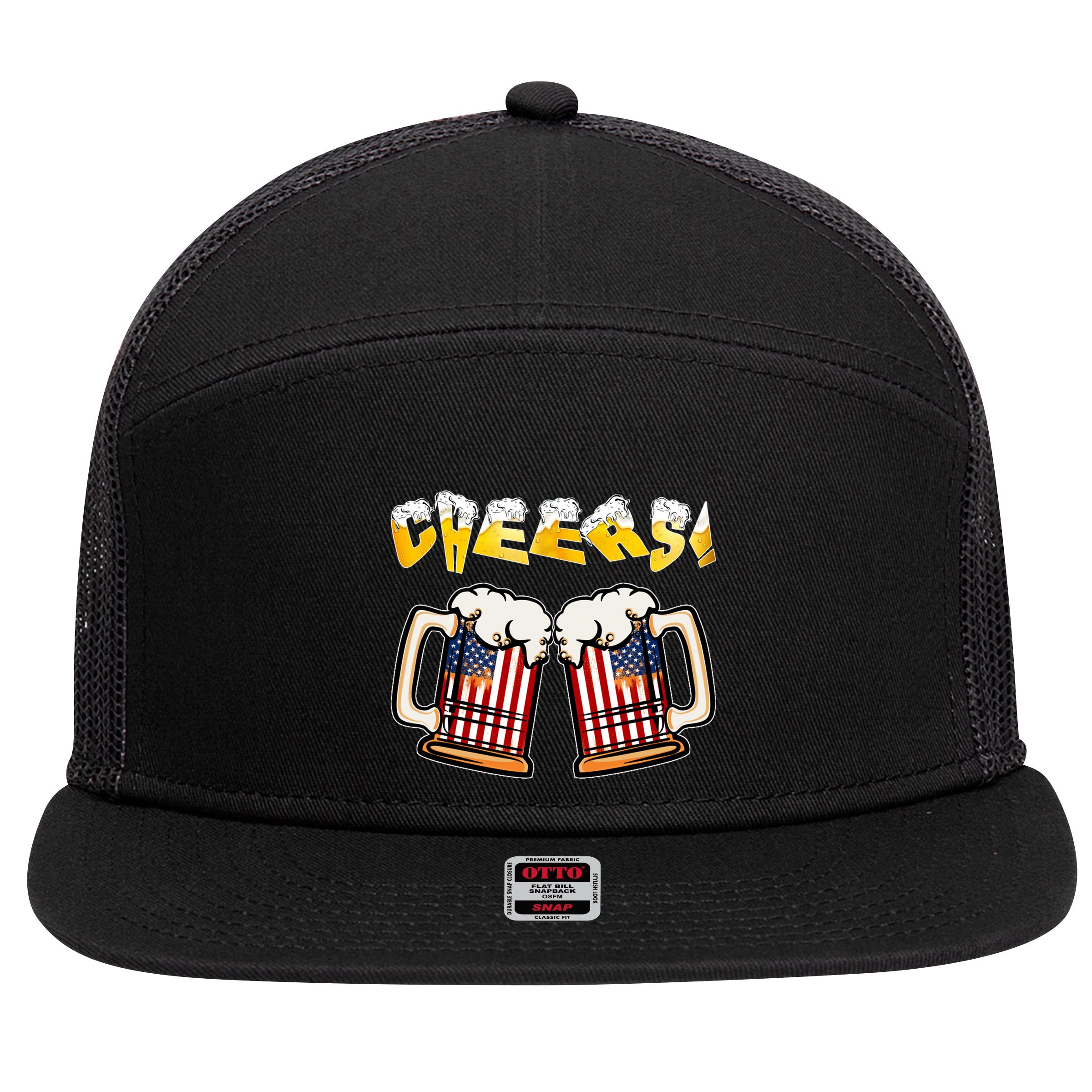 The Most Wonderful Time Beer Happy National Beer Day Gift 7 Panel Mesh Trucker Snapback Hat