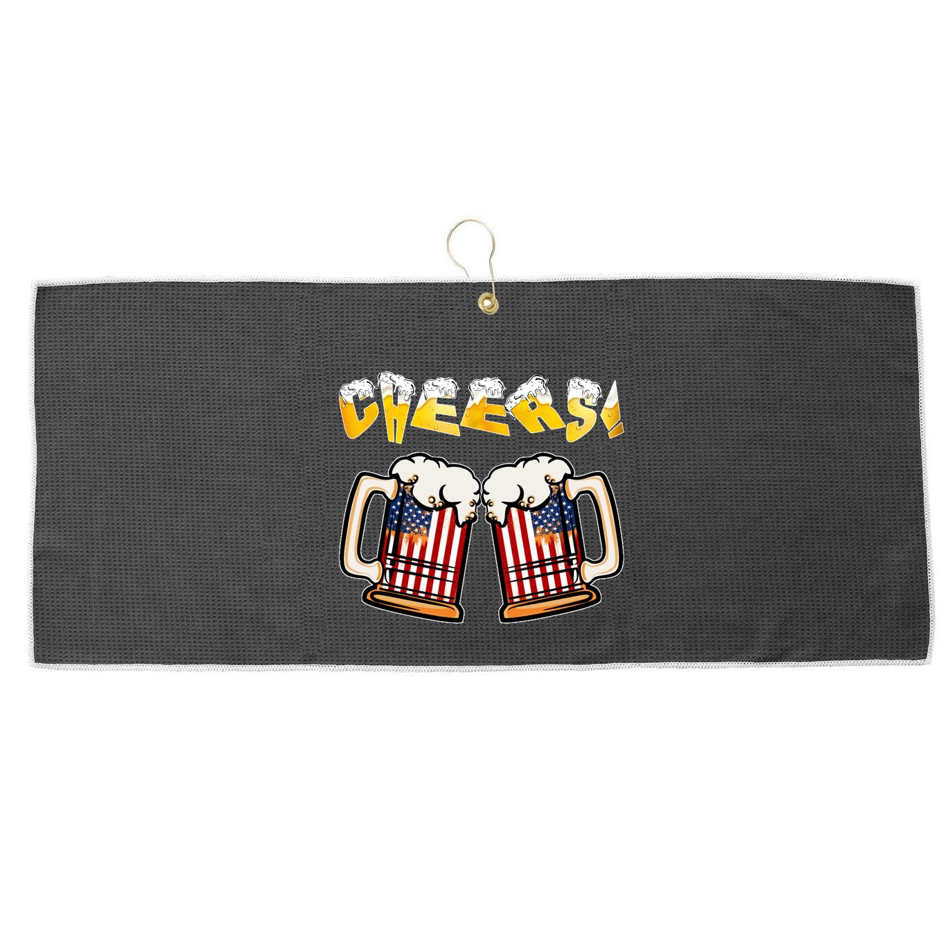 The Most Wonderful Time Beer Happy National Beer Day Gift Large Microfiber Waffle Golf Towel