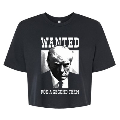 Trump Mugshot Wanted For Second Term 2024 5887 Bella+Canvas Jersey Crop Tee