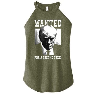 Trump Mugshot Wanted For Second Term 2024 5887 Women’s Perfect Tri Rocker Tank