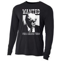 Trump Mugshot Wanted For Second Term 2024 Cooling Performance Long Sleeve Crew