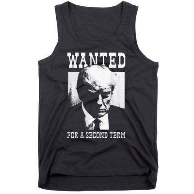 Trump Mugshot Wanted For Second Term 2024 Tank Top