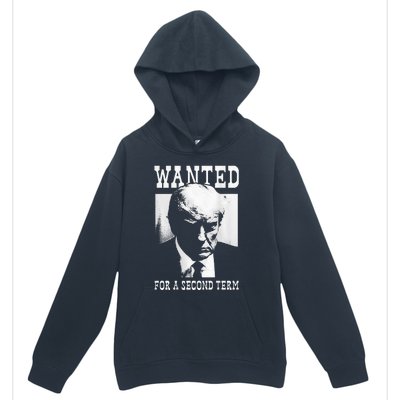 Trump Mugshot Wanted For Second Term 2024 Urban Pullover Hoodie