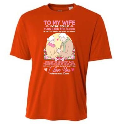 To My Wife I Wish I Could Turn Back The Clock Cooling Performance Crew T-Shirt