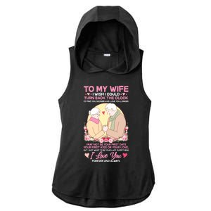 To My Wife I Wish I Could Turn Back The Clock Ladies PosiCharge Tri-Blend Wicking Draft Hoodie Tank