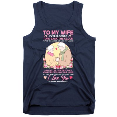 To My Wife I Wish I Could Turn Back The Clock Tank Top