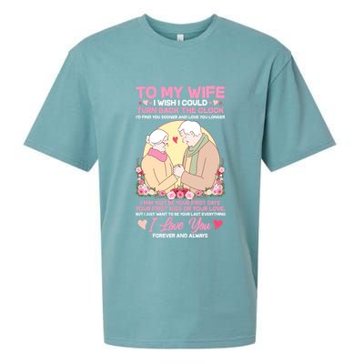 To My Wife I Wish I Could Turn Back The Clock Sueded Cloud Jersey T-Shirt