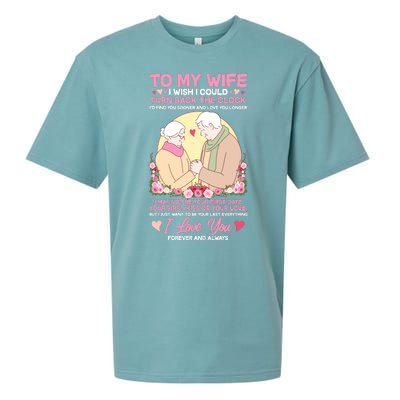 To My Wife I Wish I Could Turn Back The Clock Sueded Cloud Jersey T-Shirt