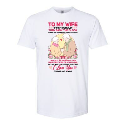 To My Wife I Wish I Could Turn Back The Clock Softstyle CVC T-Shirt