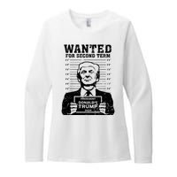 Trump Mugshot Wanted For Second Term 2024 Womens CVC Long Sleeve Shirt