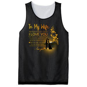 To My Wife I Love You Mesh Reversible Basketball Jersey Tank