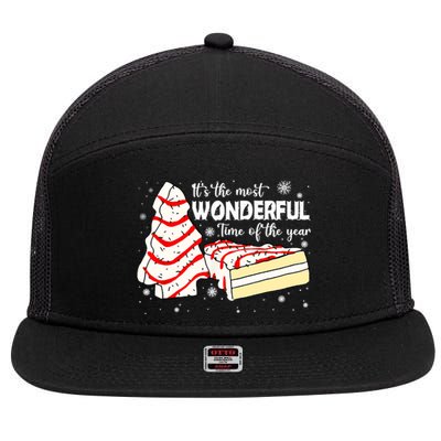 The Most Wonderful Christmas Snack Cake Time Of The Year TShirt 7 Panel Mesh Trucker Snapback Hat