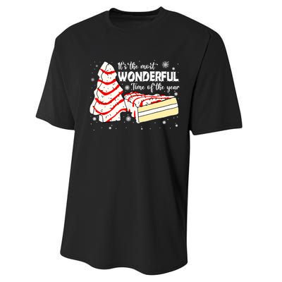 The Most Wonderful Christmas Snack Cake Time Of The Year TShirt Performance Sprint T-Shirt