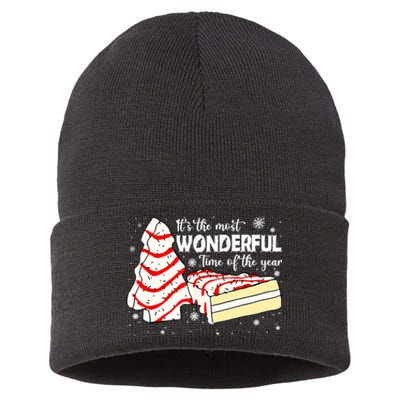 The Most Wonderful Christmas Snack Cake Time Of The Year TShirt Sustainable Knit Beanie